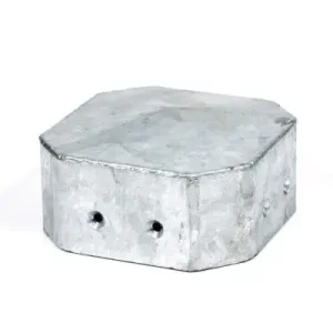 Hoge Kwaliteit Paalmuts vierkant 250 x 250 mm met schuine hoeken